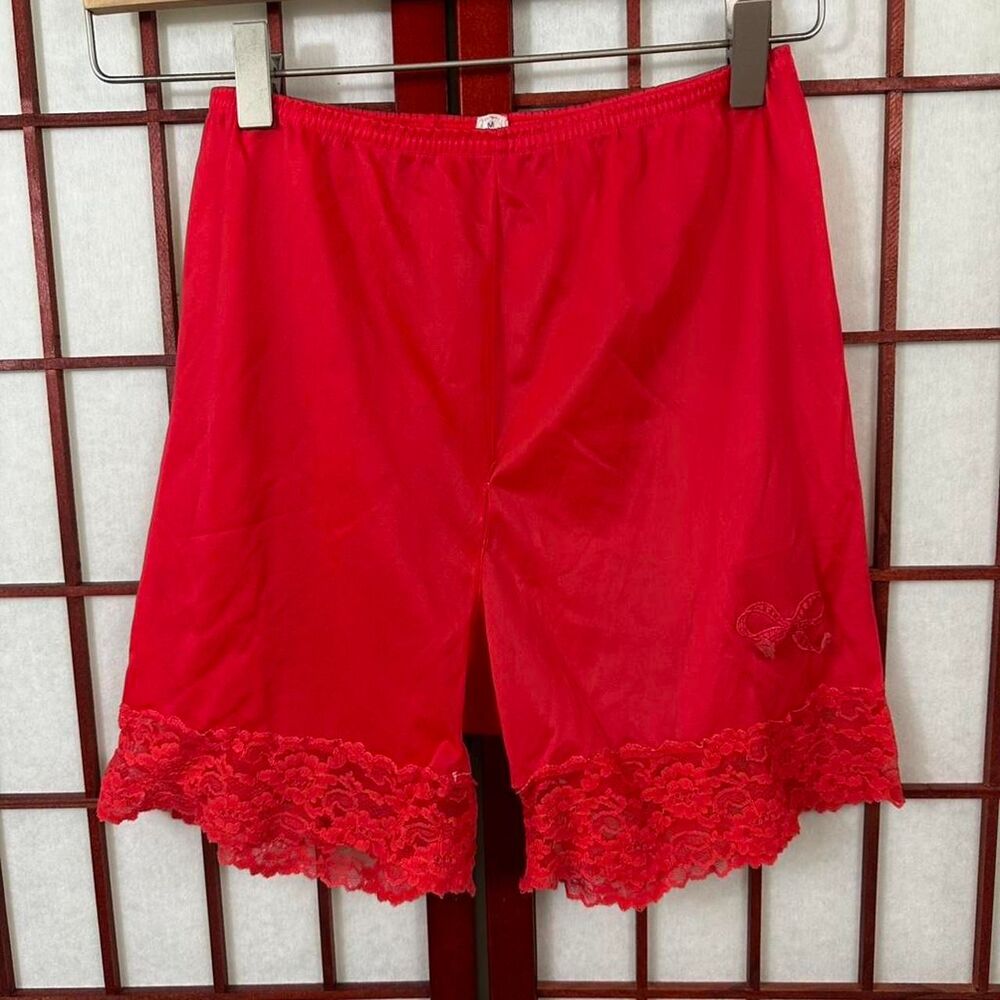 Vintage 50s 60s Lacy High Waist Petti Pants Slip Shorts Bloomers Undergarment